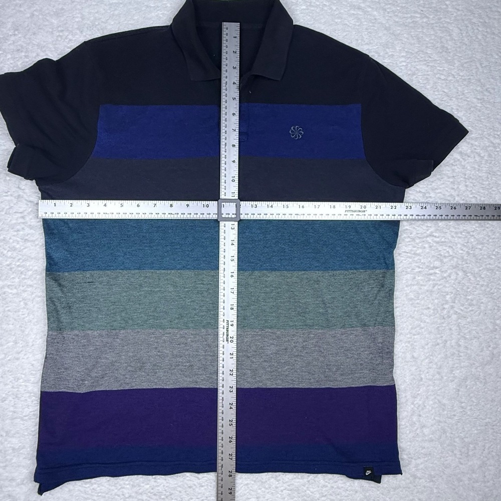 Nike Men's XL Multicolor Striped Short Sleeve Sportswear Polo Shirt - Picture 7 of 10